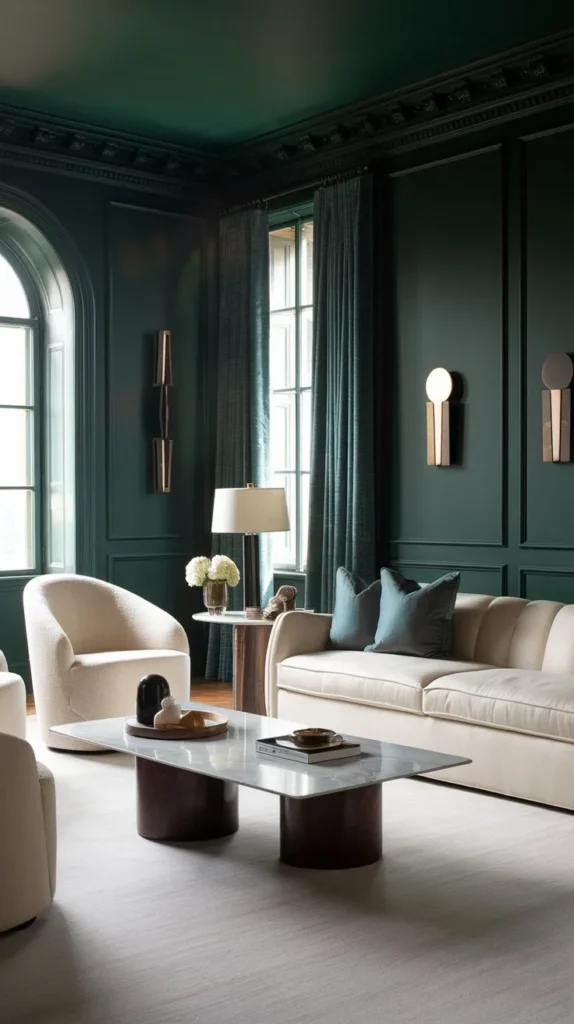 Dark Green Living Room Ideas