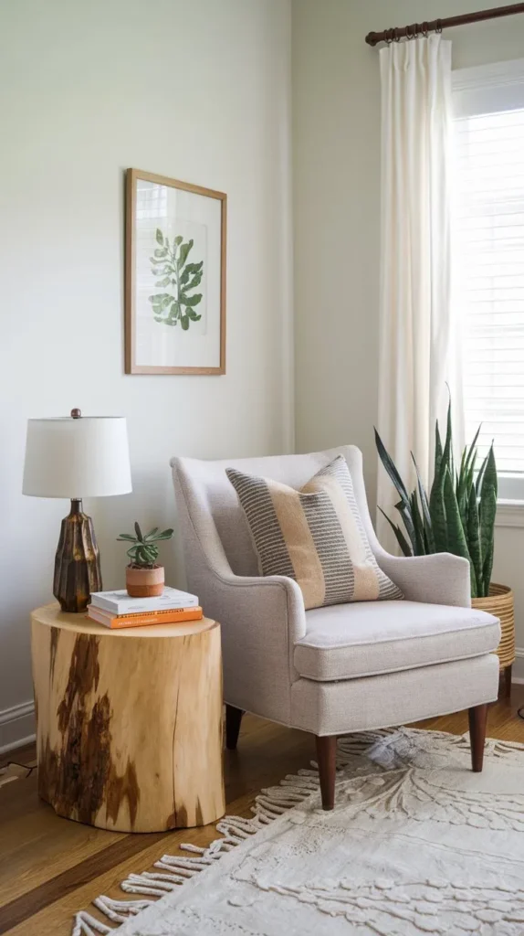 Boho Mid-Century Modern Living Room