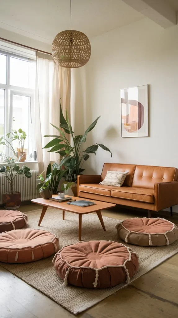 Boho Mid-Century Modern Living Room