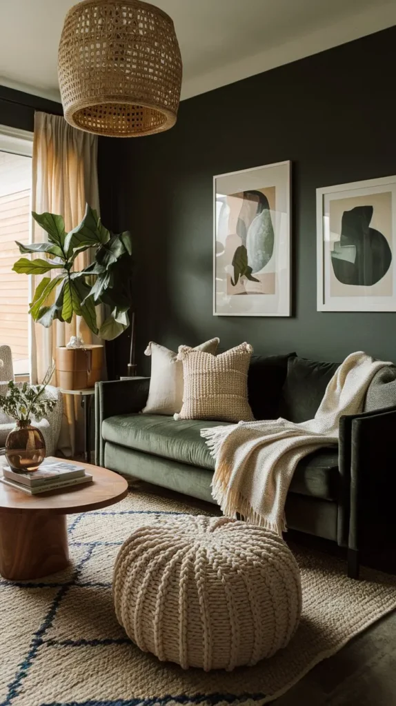 Dark Green Living Room Ideas