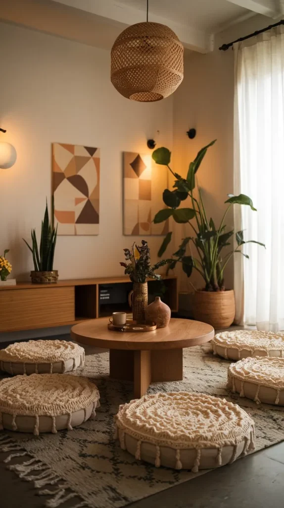 Boho Mid-Century Modern Living Room
