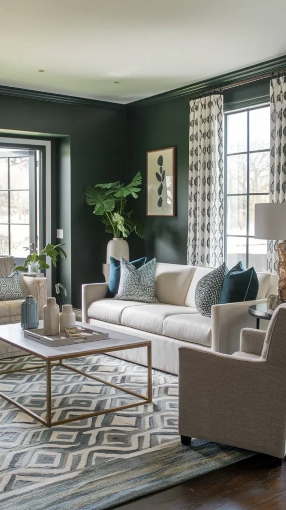 Dark Green Living Room Ideas