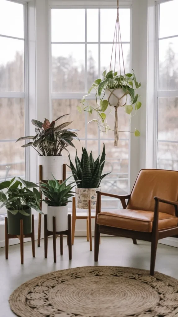 Boho Mid-Century Modern Living Room