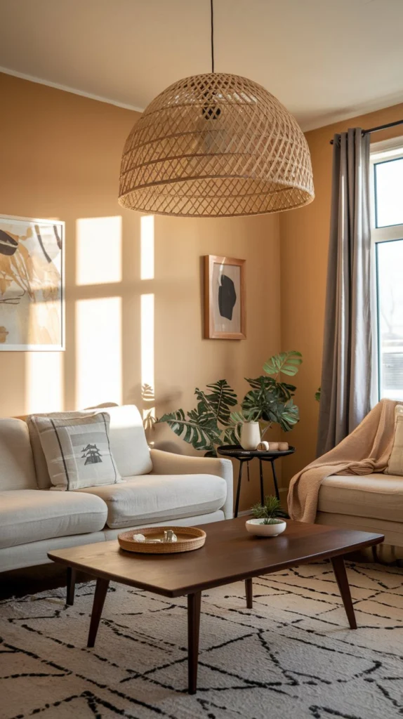Boho Mid-Century Modern Living Room