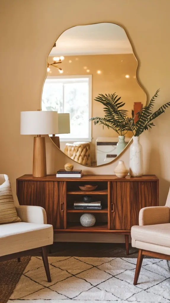 Boho Mid-Century Modern Living Room